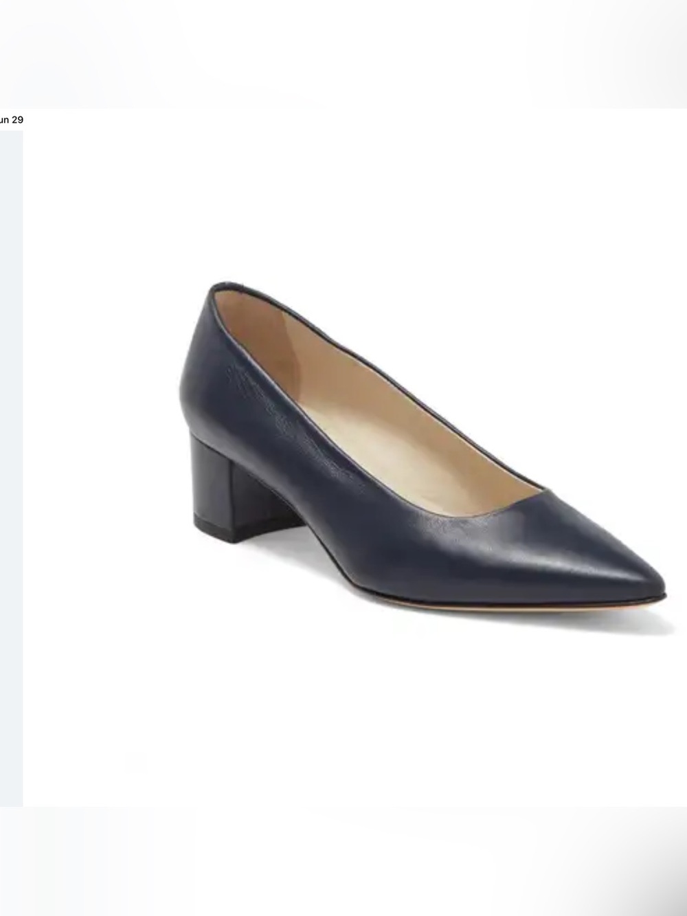 NEW W/BOX AMALFI RANGONI Heels, 11.5M, Block heel, dk navy blue, Leather, Italy